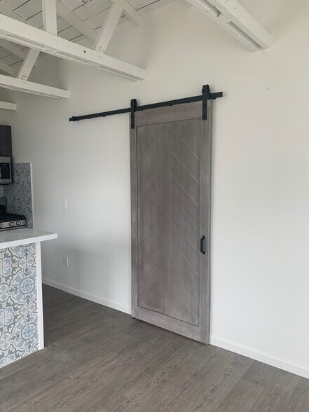 Barn Door to Bedrooms - 120 2nd St