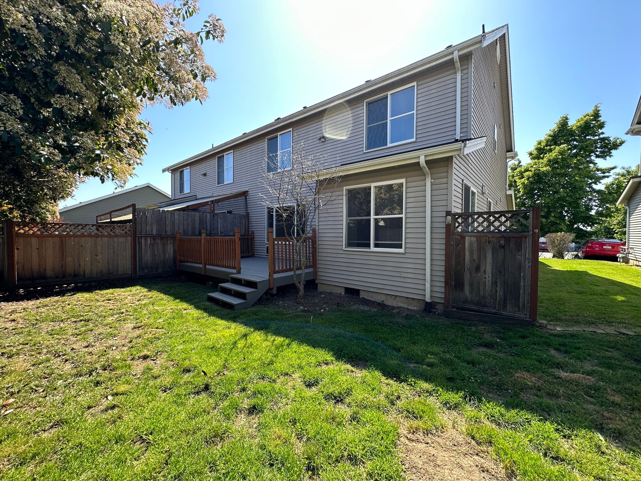 Fully Fenced back yard w/ private deck - 3016 Pacific St.
