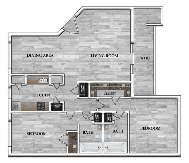 1102 sf - Rockridge Park Apartments