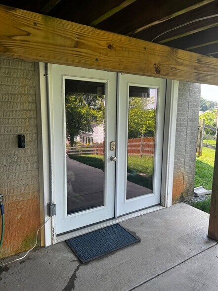 Basement Door keypad lock with video doorbell - 205 Palomino Dr