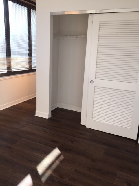 Bedroom with wall-to-wall closet. - 250 King St