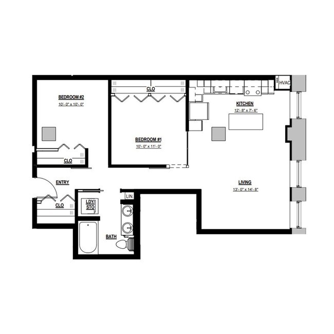 Floorplan - Parisian on Vine Apartments