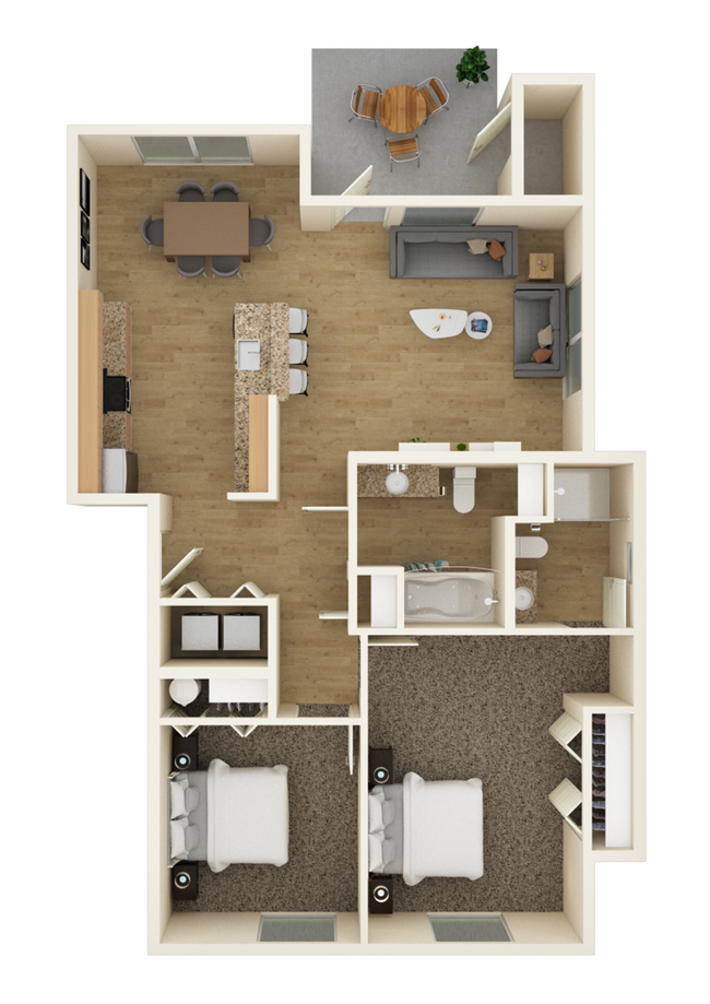 RHR_2x2 Unit A- 1002 SF_Floorplan.jpg - Reserve at Hunters Ridge