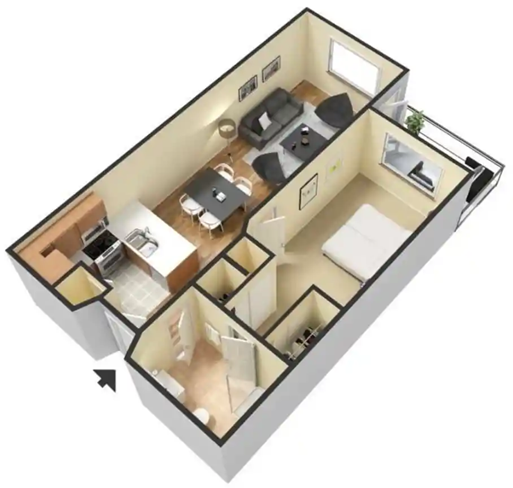 Floorplan - 55+ FountainGlen Goldenwest Senior Apartments