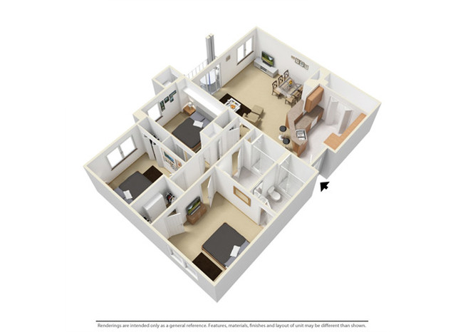 Floorplan - Creekside at Meadowbrook Apartments