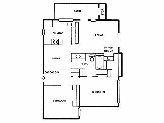 2 Bedroom - A - Bedford Creek Apartments