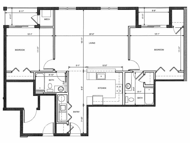 2BR/2BA - Sofi Danvers