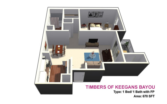 One Bed / One Bath - Timbers of Keegans Bayou