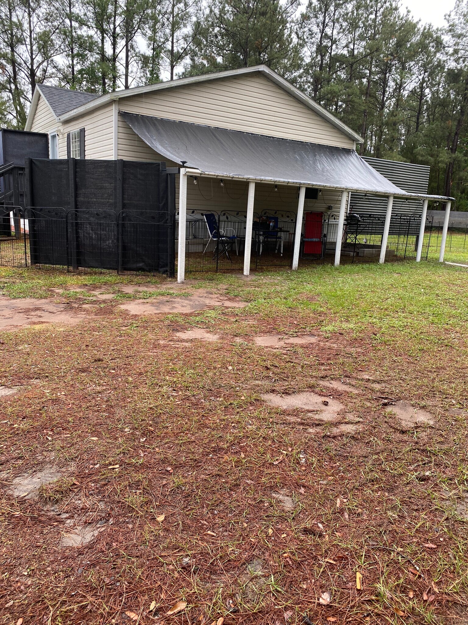 24 ft Lounge area with canopy top for shade - 45335 Eula B Rd