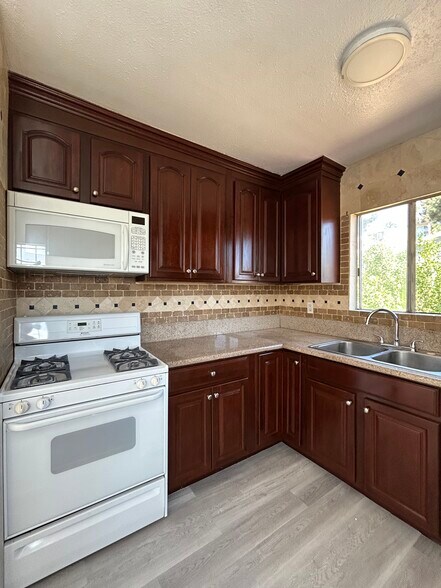 Kitchen stove and stainless steel sink - 1156 N Chicago St