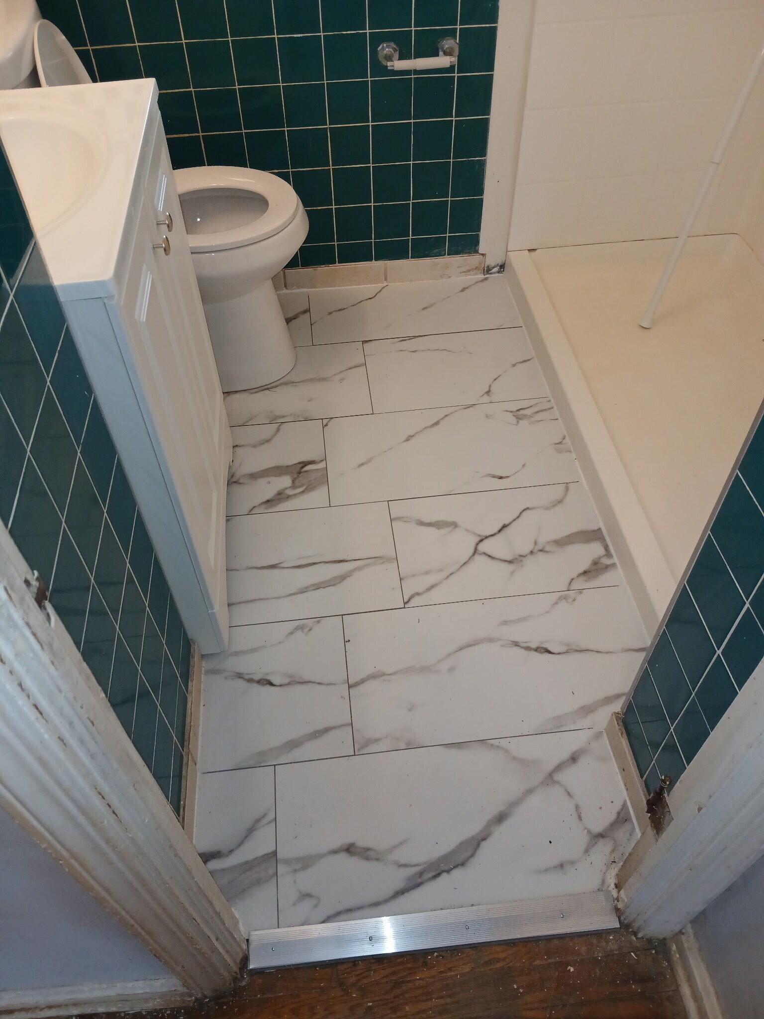 Brand new floor removed bathtub - 1200 Commonwealth Ave