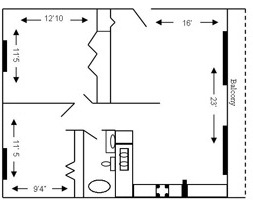 Floorplan - Civic Plaza Apartments