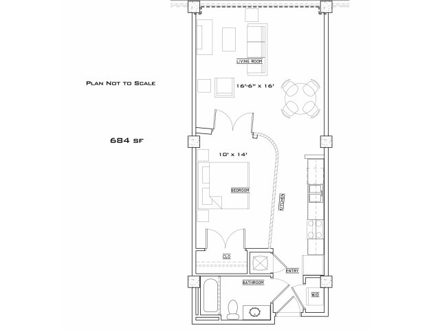 One Bedroom Loft - Blue Plate Artist Lofts