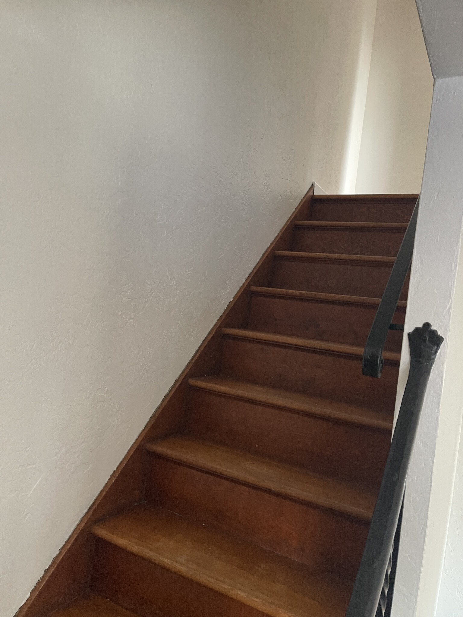 Steps going up from living room into upstairs hall - 4614 Mount Troy Road Ext