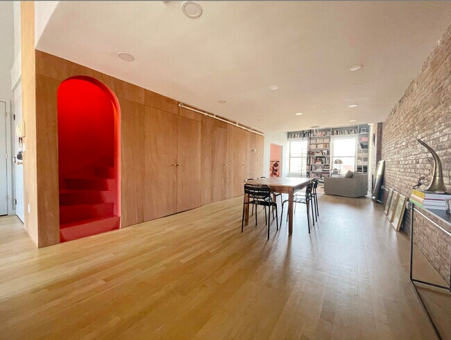 Dining Room and stairs to upper level - 154 Broadway