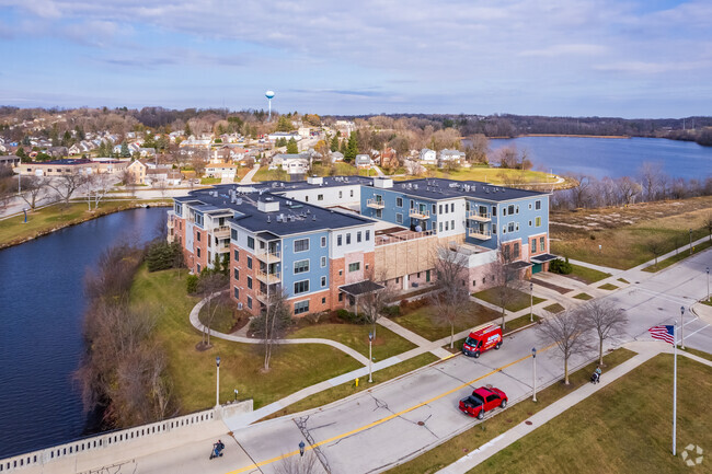Aerial Photo - Point at River Shores