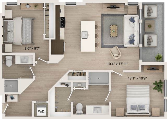 B1 - Floor Plan 2D - Cottonwood Highland
