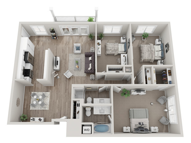 Floorplan - Valley Lo Towers II Apartments