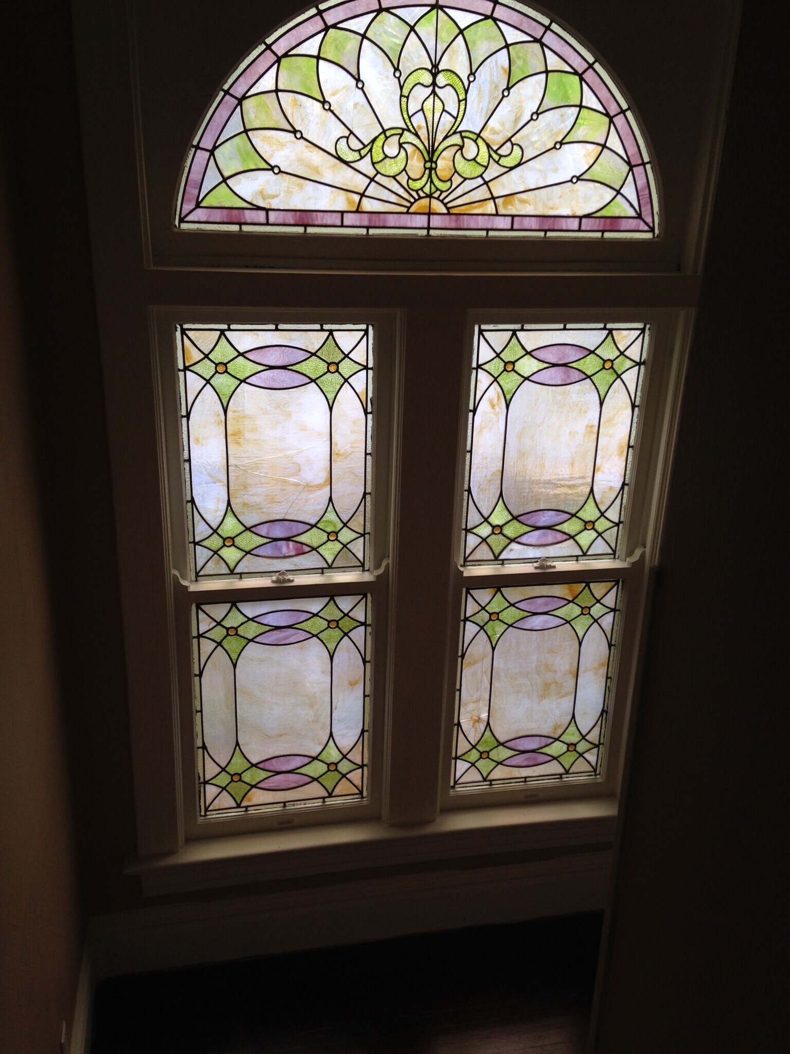 Stairwell window - 1419 S Lowell Ave