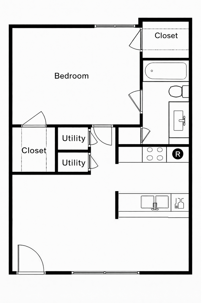 1A 580sqft. - Parkwood