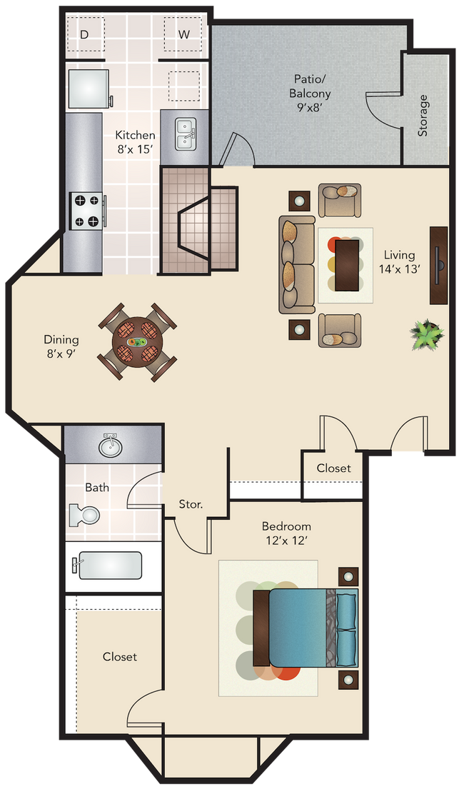 Floorplan - Woodchase Apartments