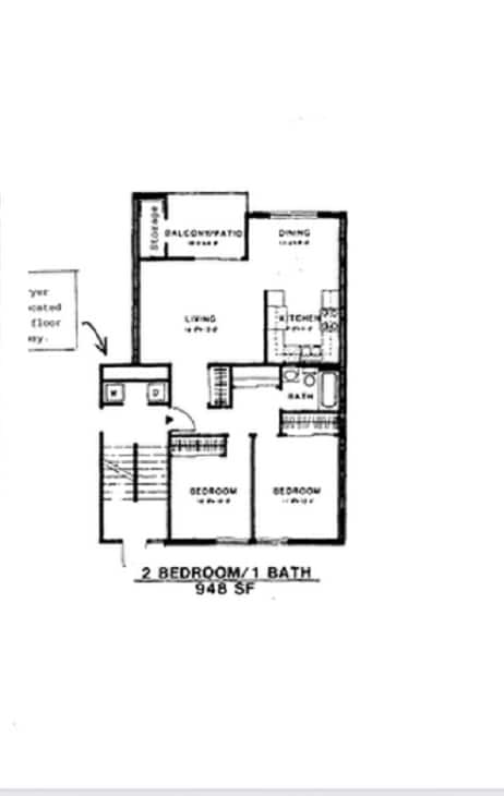 2BR/1BA - Northwood Apartments