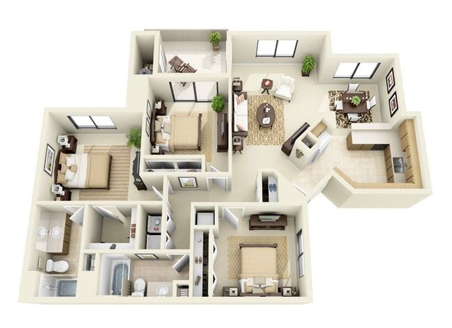 Floorplan - Towne Square Apartment Homes