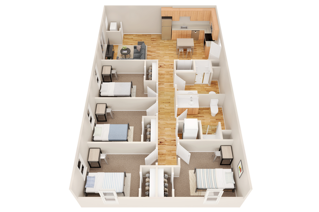 D1: 4BD | 2BA | 1017 SF - Radius