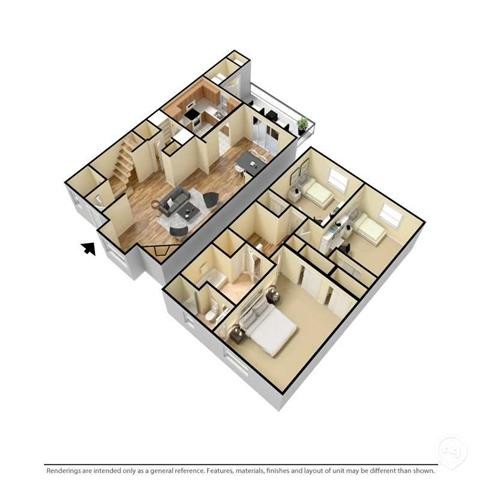 Floorplan - Parktowne Townhomes