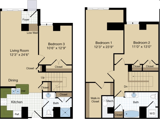 Townhouse - Parc Rosslyn Apartments