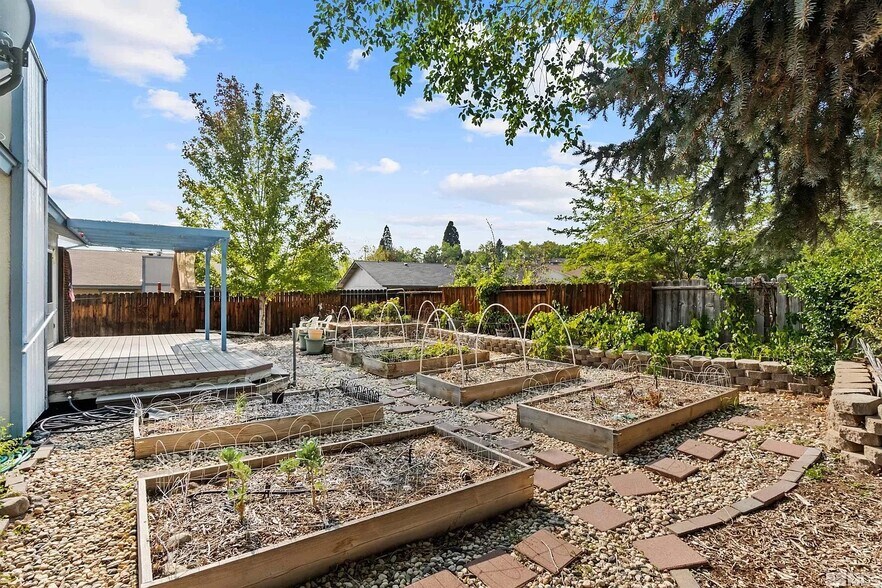 Backyard Raised Flower Beds - 1975 Putnam Dr