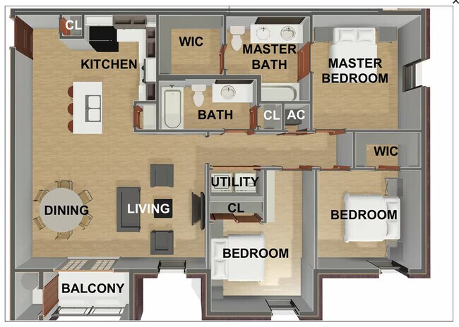 3 BEDROOM - Dallas Apartments