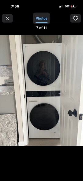 New stackable washer and dryer - 2136 Grace Ave