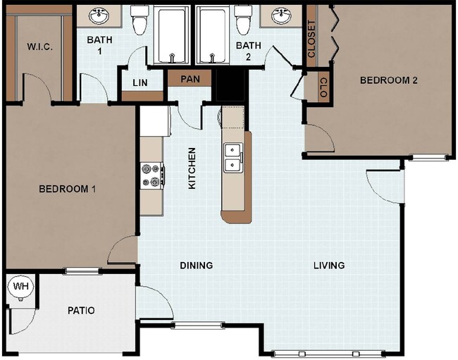 Floorplan - zEl Pueblo Dorado Apartments