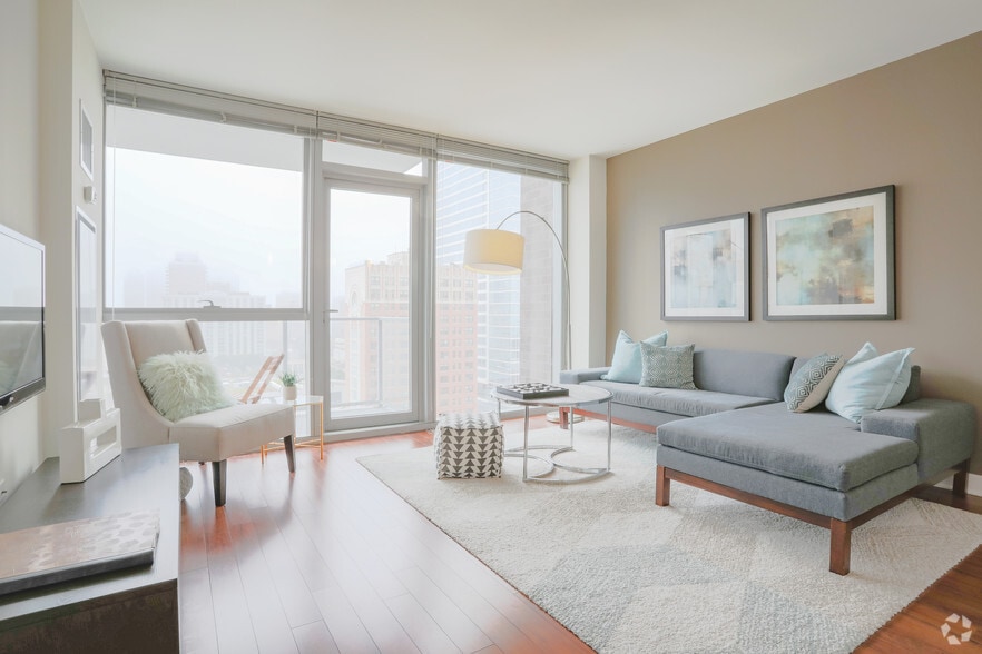 1 BR, 1 BA - Living Room - 1225 Old Town