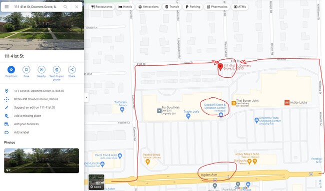 Distance to Metra Station - 111 41st St