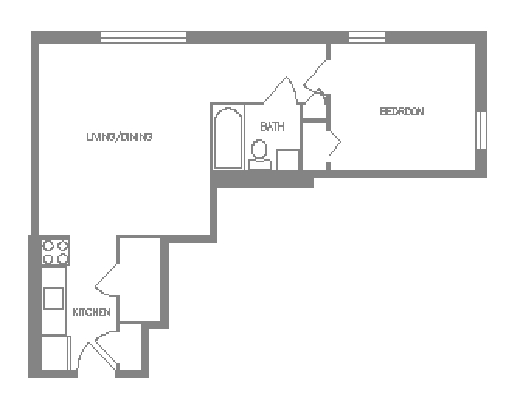 1BR/1BA - Homestead Apartments