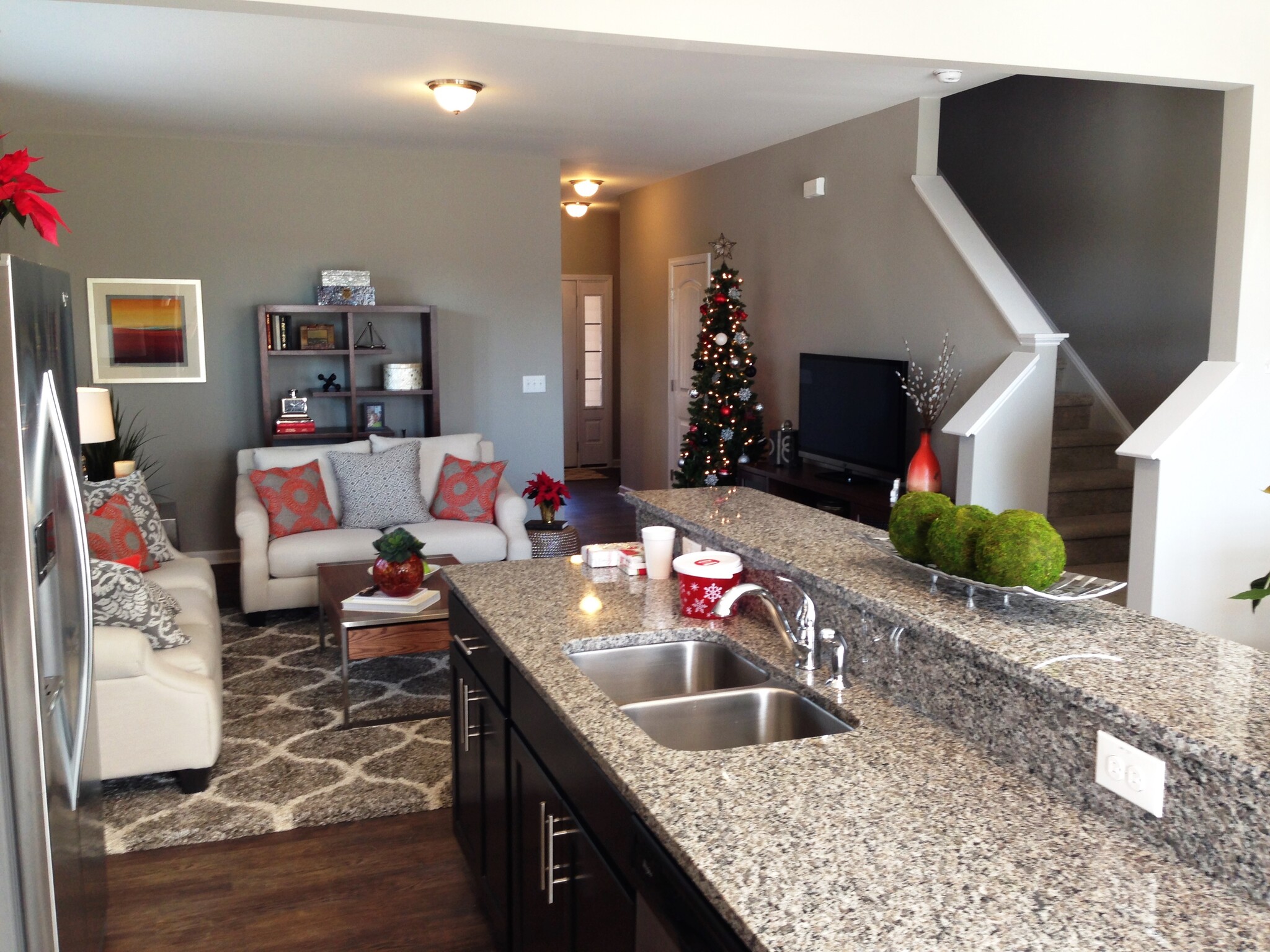 Living Room Staged - 64 River Dell Townes Ave