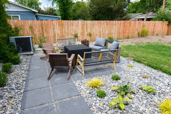 Fire Pit in newly renovated backyard - 932 S Holly St