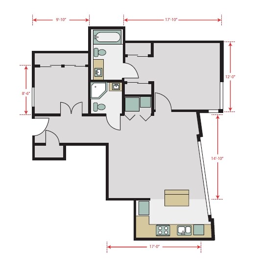 1BR/1.5BA - The Roberson