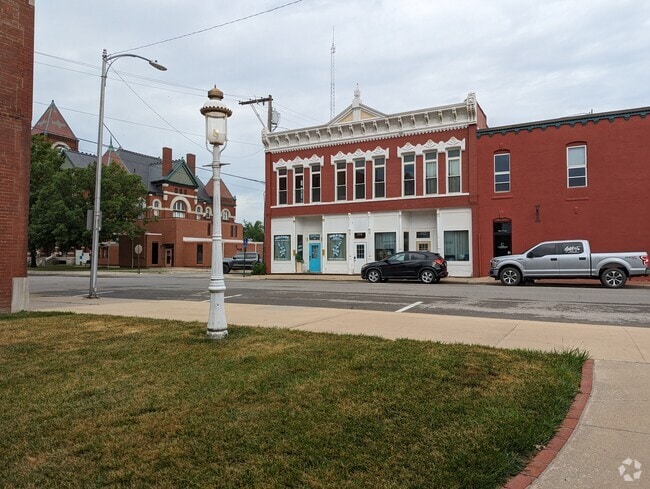 View of building and courthouse next door