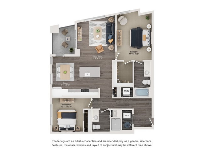 The-Richmond-Apartments-B6-Floorplan-Near-Sugar-House - The Richmond Apartments