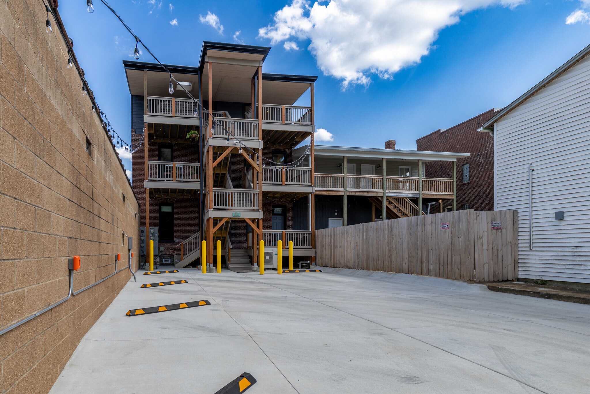 this unit has two levels of deck to itself - 3231 Morganford Rd