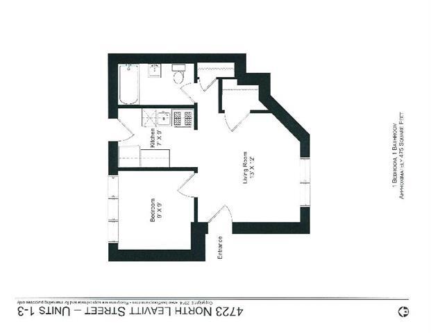 Floorplan - 4715-25 N. Leavitt