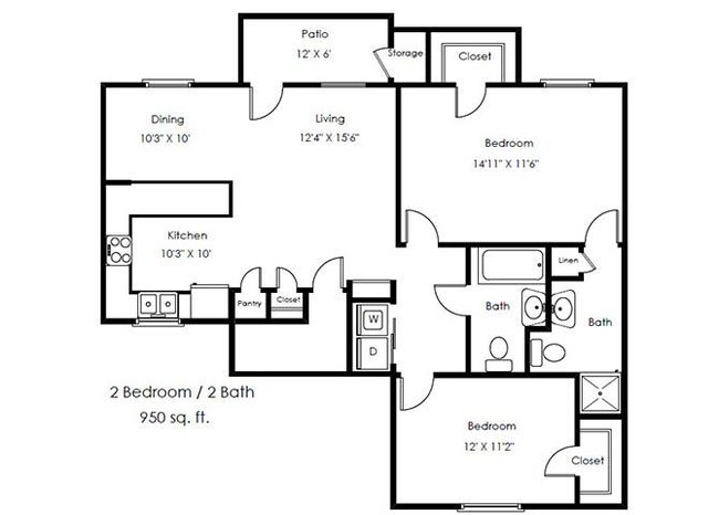 Floorplan - Hickory Manor 62+ Apartments