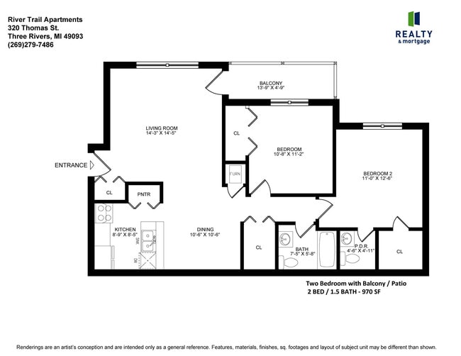 Floorplan - River Trail Apartments