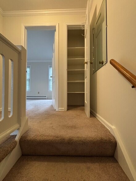 Linen closet at top of stairs - 43 State St