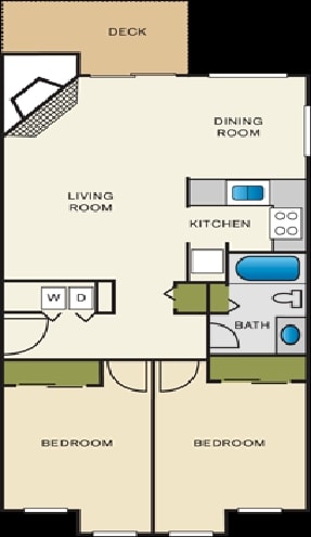 2BR/1BA - Sofi Lakeside
