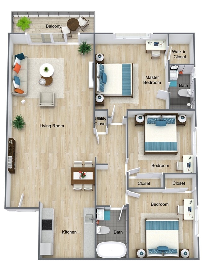 Floorplan - The Fairway Apartments