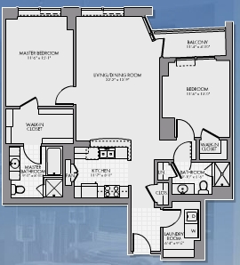 2BR/2BA - SKY55